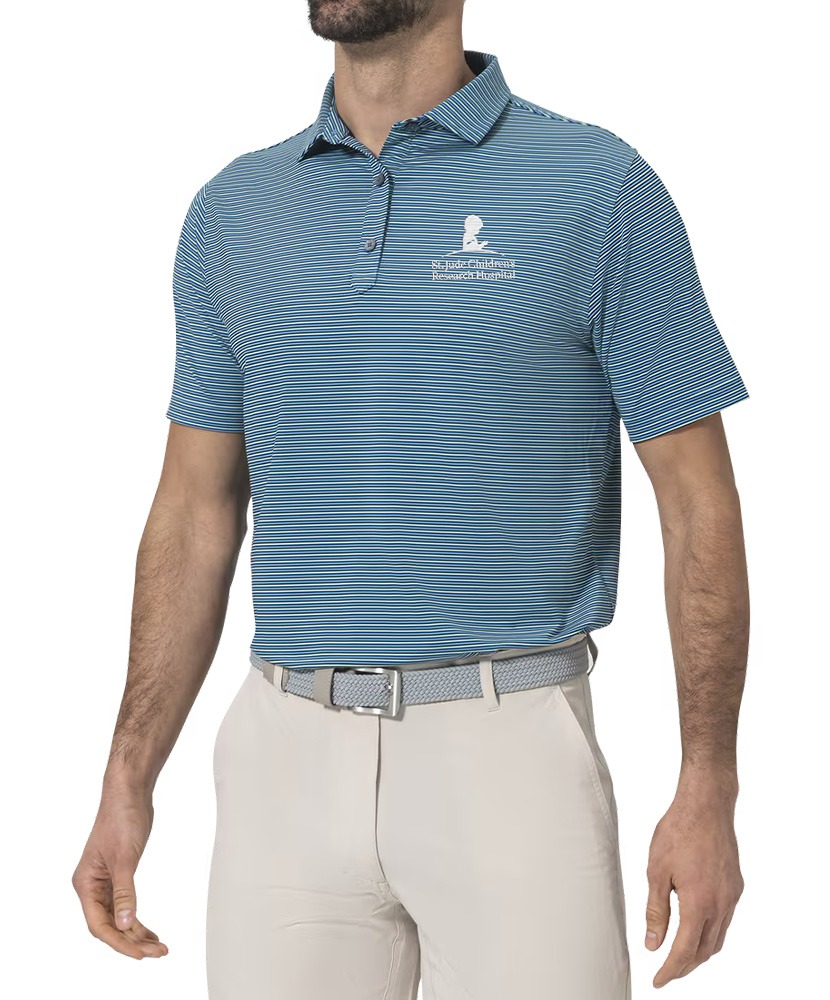 Primary image St. Jude FootJoy Smooth Stripe Lisle Polo - Navy
